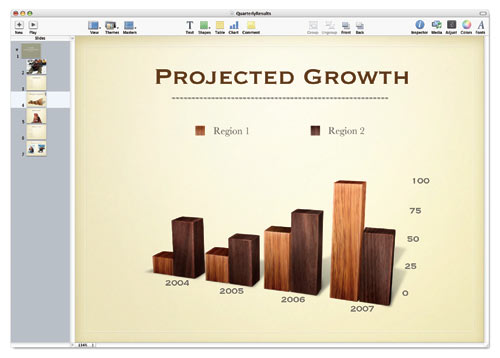 Keynote 3 in iWork '06 - Credits: courtesy of Apple