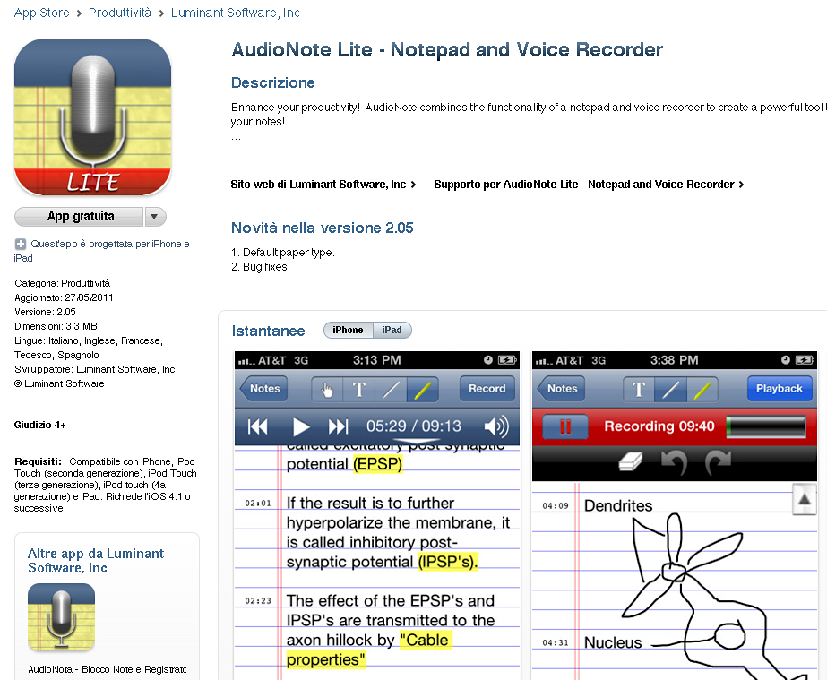 iPhone: prendere appunti con AudioNote
