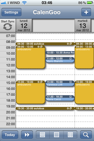 CalenGoo: Google Calendar su iPhone