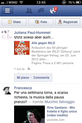 Facebook su iPhone