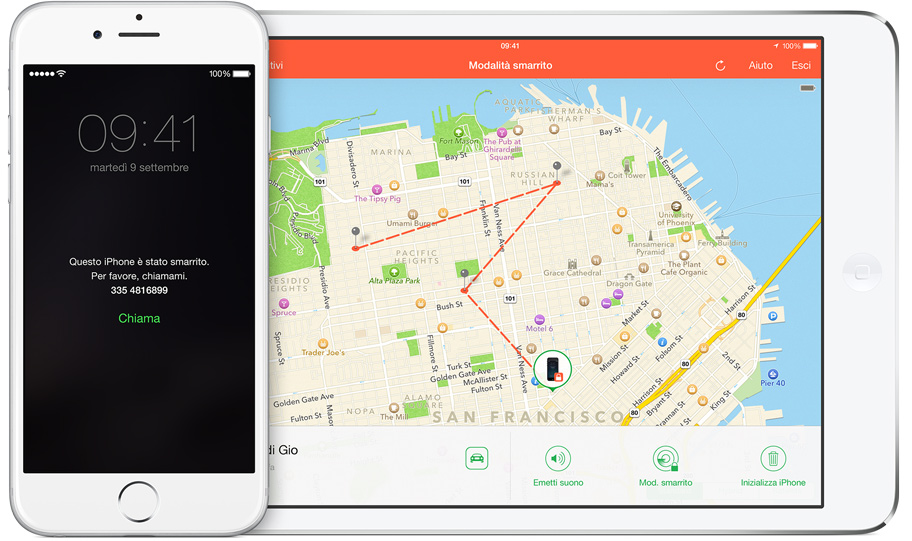 La funzione di blocco di Trova il mio iPhone - Credits: courtesy of Apple