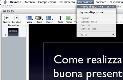 Keynote - Come realizzare una buona presentazione