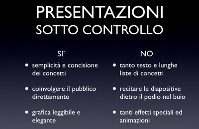 Presentazioni: cosa fare e cosa evitare