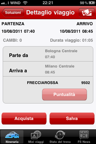 ProntoTreno: l’app di Trenitalia per iPhone