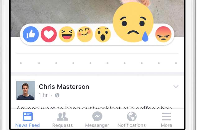 Ecco come è fatto Facebook Reactions, il “Mi piace” con sei sfumature emotive