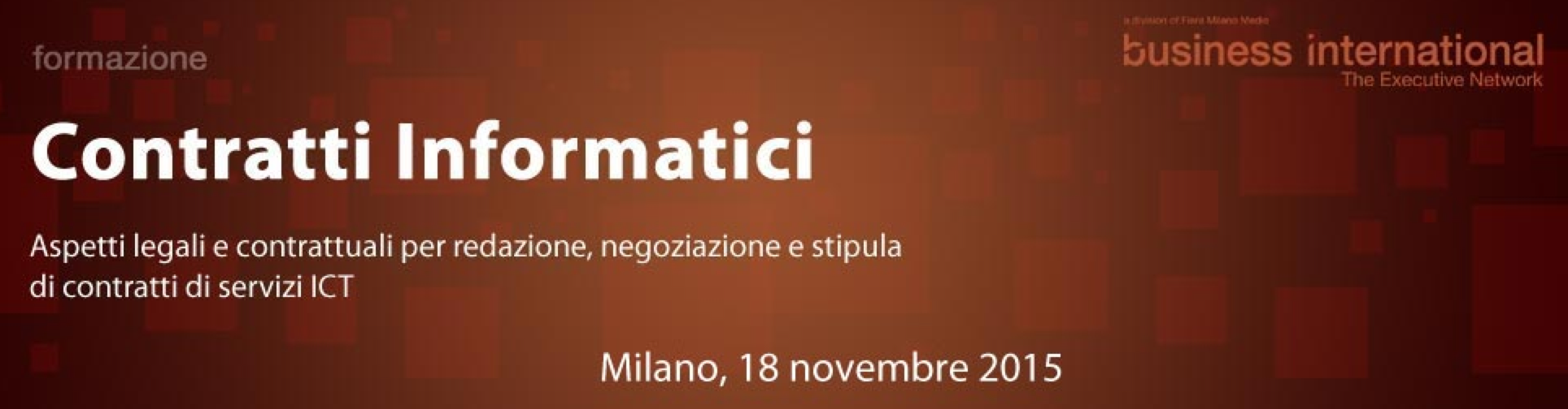 Come gestire i contratti di servizi ICT? Se ne parla a Milano il 18 novembre