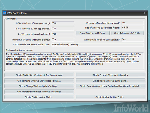 GWX Control Panel