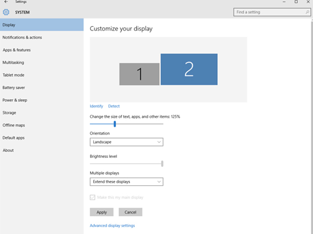 windows-10 redstone display