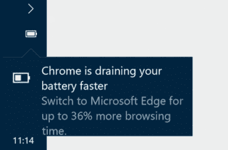 chrome microsoft consumo energia