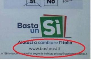 Referendum: il Governo sbaglia indirizzo web e l’opposizione ne approfitta