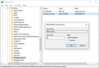 disabilitare cortana