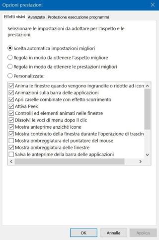 velocizzare Windows 10