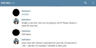 Creare bot su Telegram, BotFather