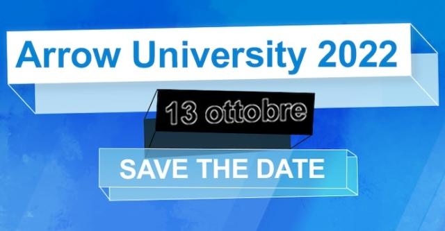 Arrow University save date 13 ottobre cwi