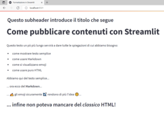Streamlit: creare interfacce grafiche interattive per app Python