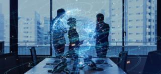 Global,Business,Concept.,Silhouettes,Of,Business,Person,And,Communication,Network. Global,Business,Concept.,Silhouettes,Of,Business,Person,And,Communication,Network.