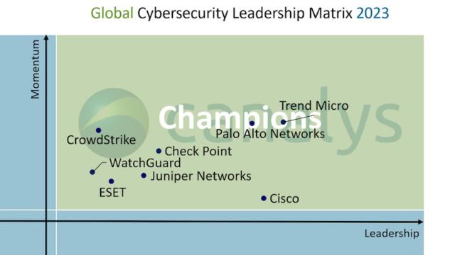 cybersecurity leadership matrix canalys 2023