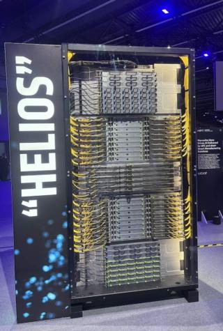 Il rack modulare per AI con CPU e GPU AMD e switching Ehternet ad alta capacità di HPE Juniper.