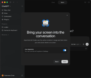 ChatGPT Voice - Appshots and Screen Context ChatGPT Voice - Appshots and Screen Context