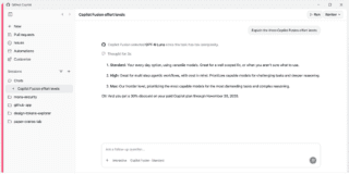 Copilot Fusion model selection criteria